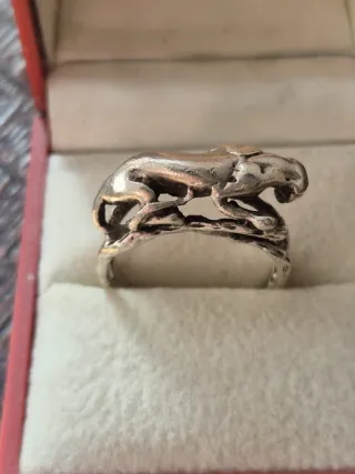 Anillo Plata 925 Diseño de pantera