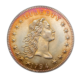 Réplica dolar Flowing Hair 1794 (Bañada en cobre)
