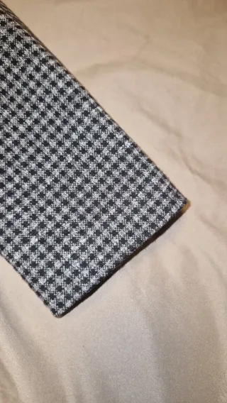 Gabardina Zara Cuadros Gris y Negro