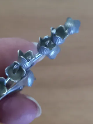 Fiore campanelle vintage in argento 800