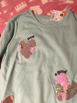 4 Camisetas Niña Manga Larga