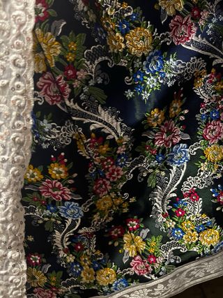 Traje de Fallera Azul Oscuro S XVIII