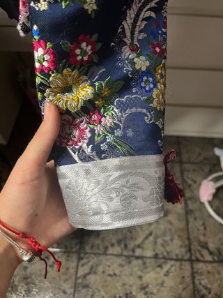 Traje de Fallera Azul Oscuro S XVIII