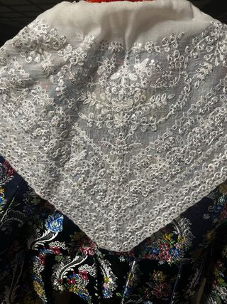 Traje de Fallera Azul Oscuro S XVIII