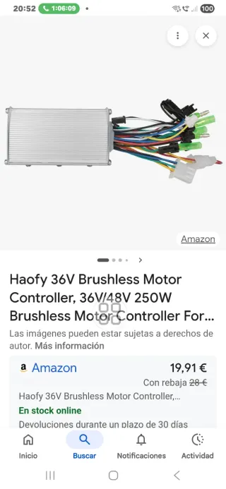 Controlador bici eléctrica 36V