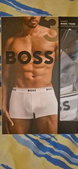 Pack 3 Calzoncillos BOSS Blanco Algodón Stretch