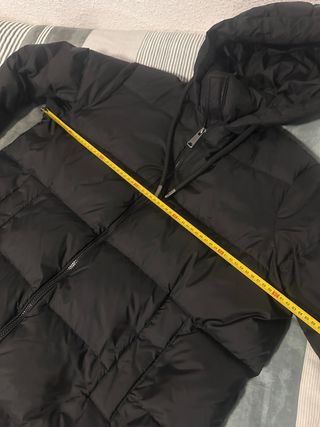 Plumífero Zara Negro Relleno Plumas