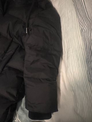 Plumífero Zara Negro Relleno Plumas