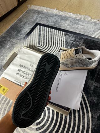 Golden Goose Ball Star Glitter Argento