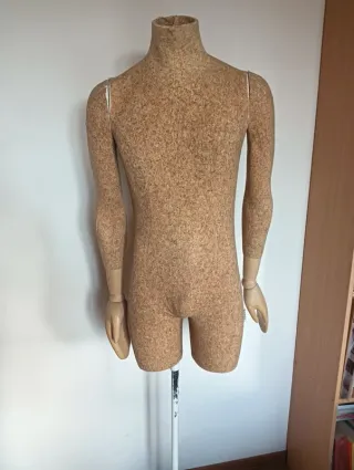 Manichino uomo sughero con piedistallo