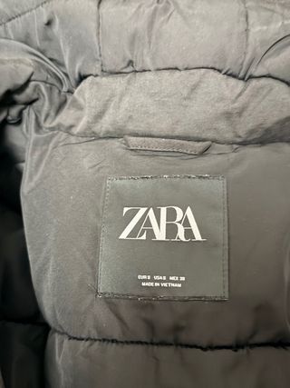 Chaqueta Zara Negra Unisex Invierno