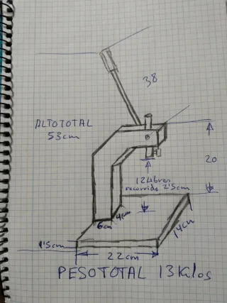 Prensa manual de hierro