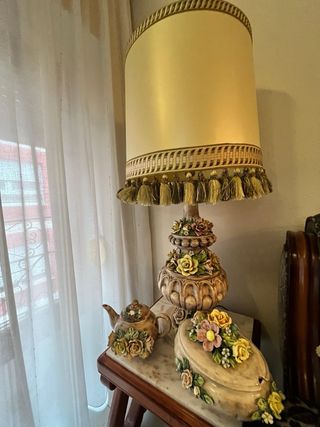 Lámpara cerámica decorativa + Tetera + Joyero