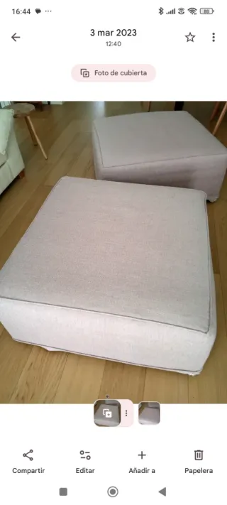 Reposapiés Banak Beige/Rosa