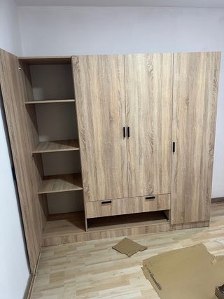 Armario blanco modular con cajones