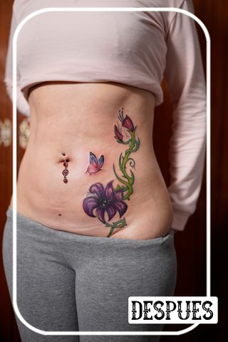 Tatuaje N#1 Tribal Flor Arreglo