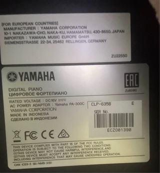 Piano Digital Yamaha Clavinova CLP-635