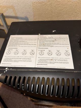 Estufa de gas Greengage negra