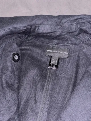 Abrigo Gabardina Mango Azul Corto