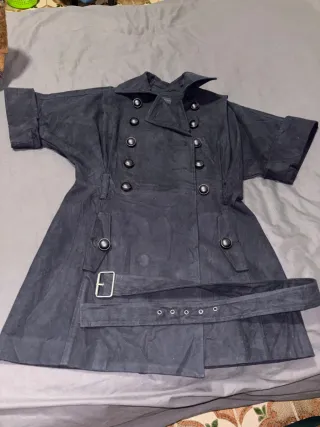 Abrigo Gabardina Mango Azul Corto