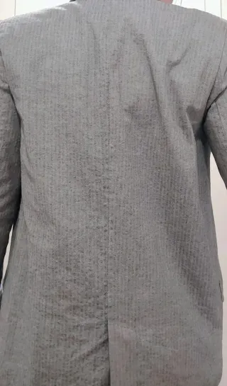 Americana azul y blanca