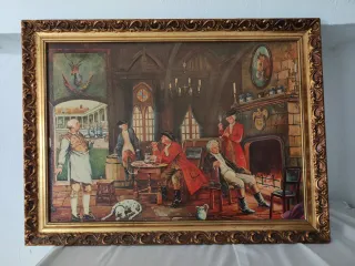 Cuadro antiguo escena interior