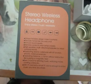 Auriculares Inalámbricos Naranja y Blanco