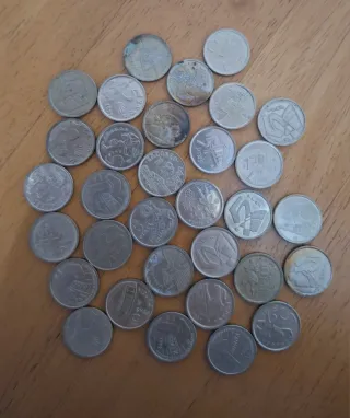 Lote 5 pesetas años 90