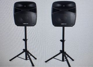 Pack 2 Altavoces con Luces LED Azules