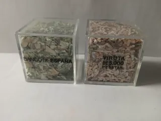 CUBOS BANCO DE ESPAÑA VIRUA DE 5000 Y 1000 PESETAS