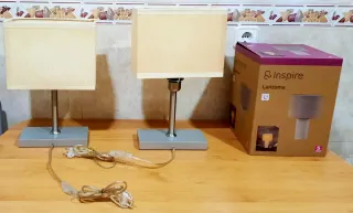 Lote 2 lámparas mesita noche