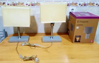 Lote 2 lámparas mesita noche