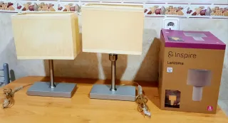 Lote 2 lámparas mesita noche