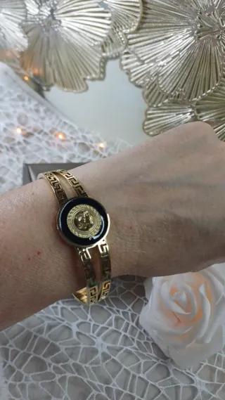 Brazalete Grecia Chapado Oro 18k