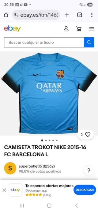 Camiseta Barça 2015-16 Tercera Equipación L