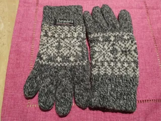 Guantes Thinsulate Hombre Gris y Beige