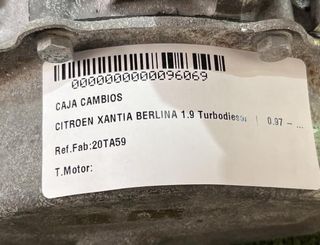 Caja cambios citroen 96069 20ta59 xantia berlina