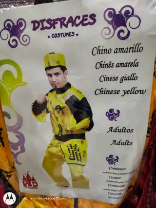 Disfraz Chino Amarillo Adulto Partilandia