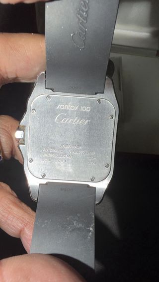 Reloj Cartier Santos 100 Plata/Negro nuevo fullset