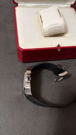 Reloj Cartier Santos 100 Plata/Negro nuevo fullset
