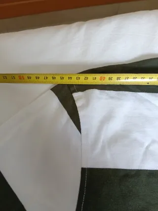 Polo manga larga TEX. Rayas Verde/Blanco Talla L