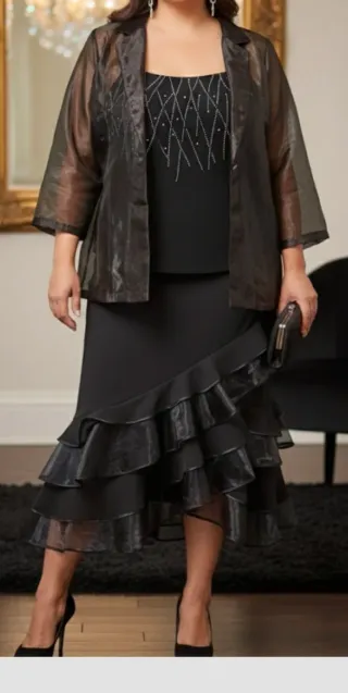 Vestido de fiesta negro ZEILA