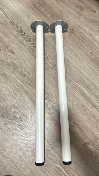 Patas de escritorio metálicas blancas