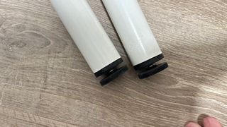 Patas de escritorio metálicas blancas