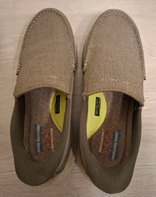 Zapatos Skechers Hombre Beige/Marrón