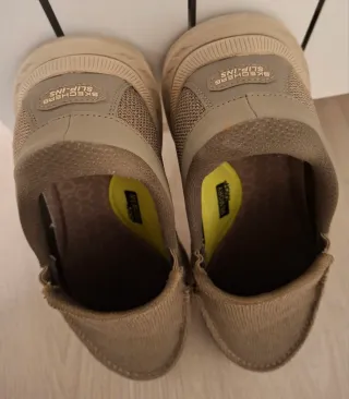 Zapatos Skechers Hombre Beige/Marrón