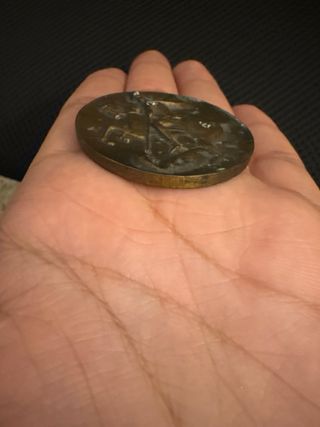 Moneda San Jorge Dragón Bronce