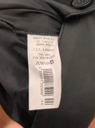 Chaqueta de cuero negra