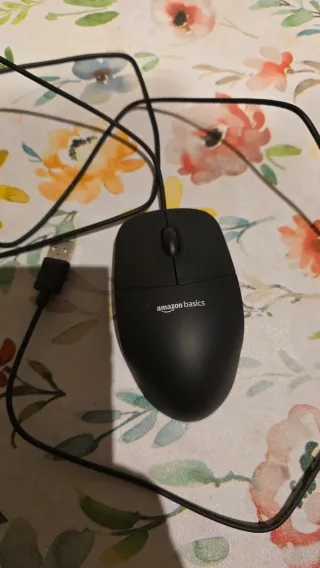 Ratón Amazon Basics USB Negro