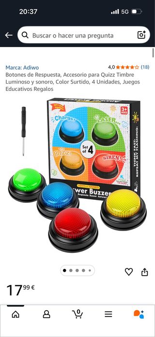 Juego de 4 Buzzer de Respuesta